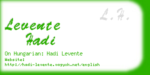 levente hadi business card